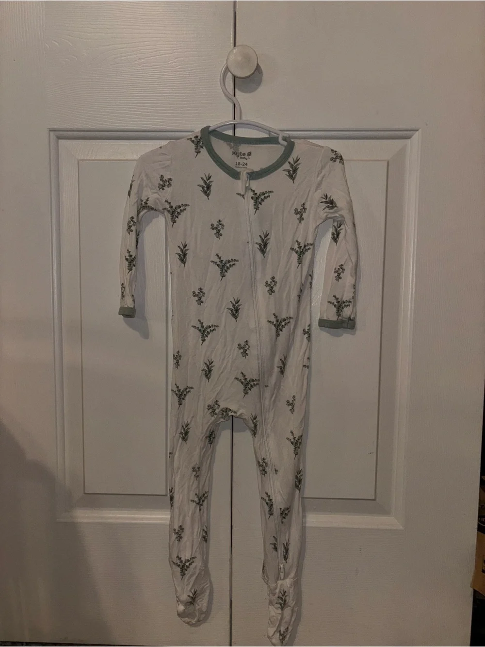 Kyte Baby Zippered Footie in Eucalyptus / 18-24 months